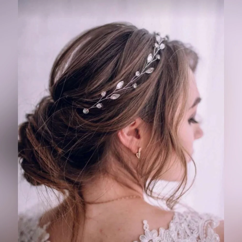 Rhinestone Headband For Women Bridal Wedding Party Boho Elegant Hair Accessory